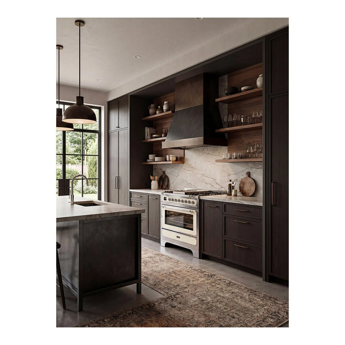 ILVE Decor 36-Inch Dual Fuel Range, 4 Gas Burners, Griddle, 25,000 BTU Dual Ring Burner, 4 Cu. Ft. Electric Oven, Antique White (UN361FWMPAWC)