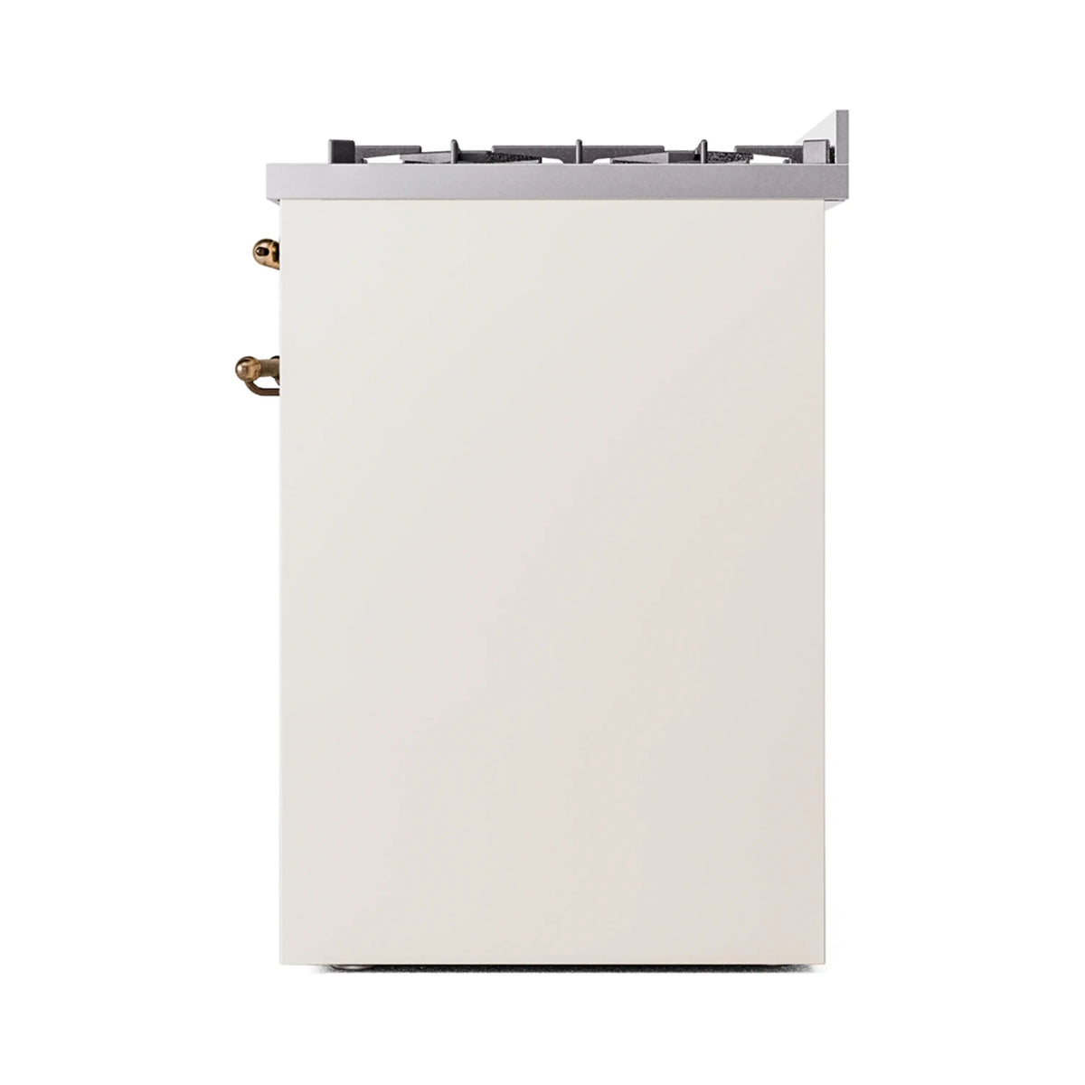 ILVE Nostalgie II 30-Inch Dual Fuel Freestanding Range in Antique White with Burnished Bronze Trim (UP30NMPAWBLP)