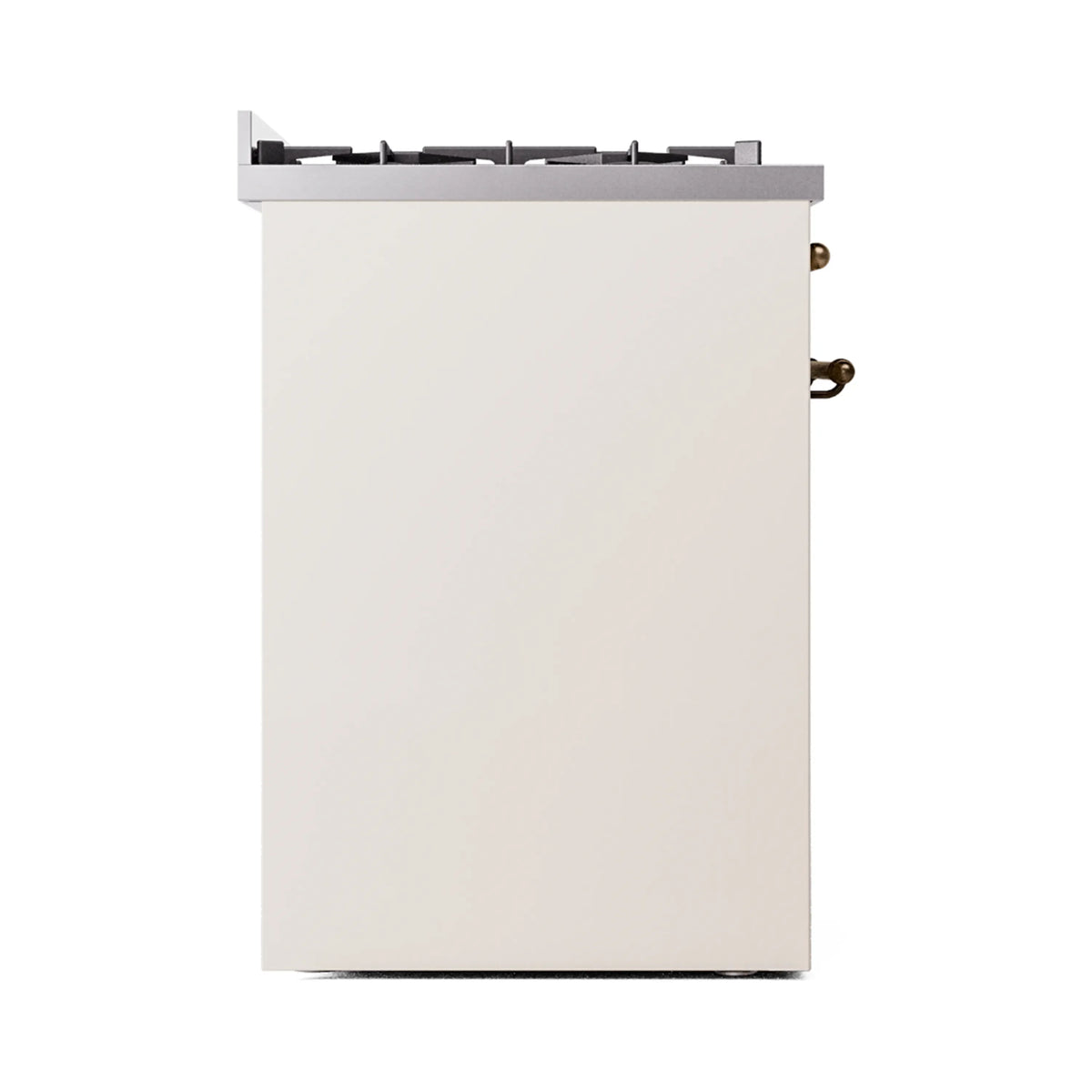 ILVE Nostalgie II 30-Inch Dual Fuel Freestanding Range in Antique White with Burnished Bronze Trim (UP30NMPAWBLP)