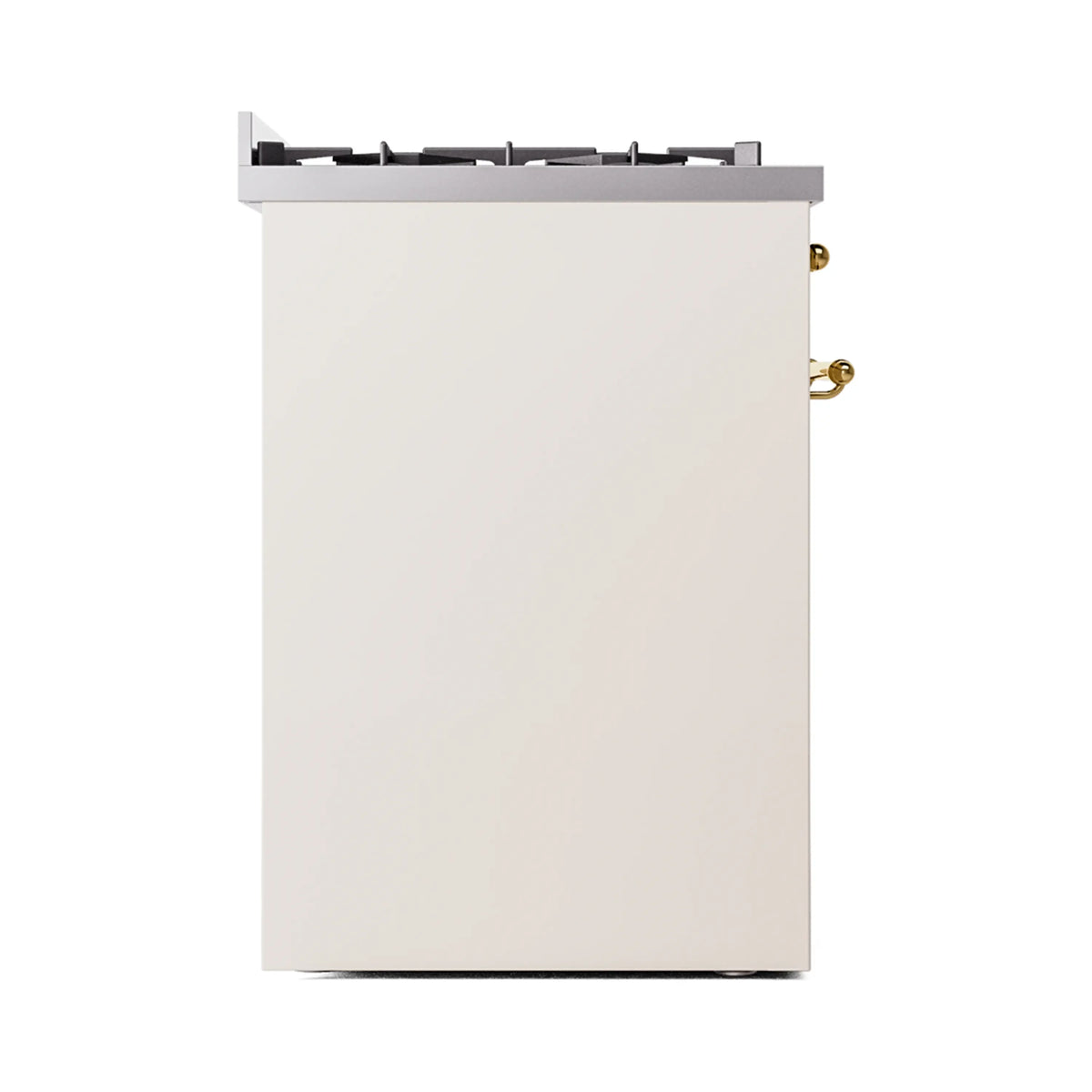 ILVE Nostalgie II 30-Inch Dual Fuel Freestanding Range in Antique White with Brass Trim (UP30NMPAWGLP)