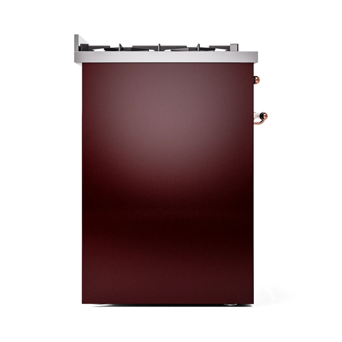 ILVE Nostalgie II 30-Inch Dual Fuel Freestanding Range in Burgundy with Copper Trim (UP30NMPBUPLP)