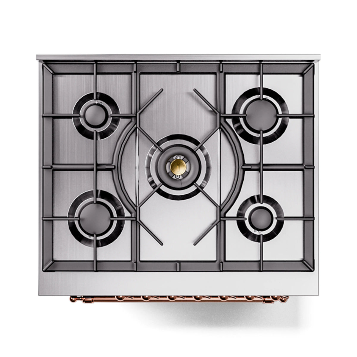 ILVE Nostalgie II 30-Inch Dual Fuel Freestanding Range in Burgundy with Copper Trim (UP30NMPBUPLP)