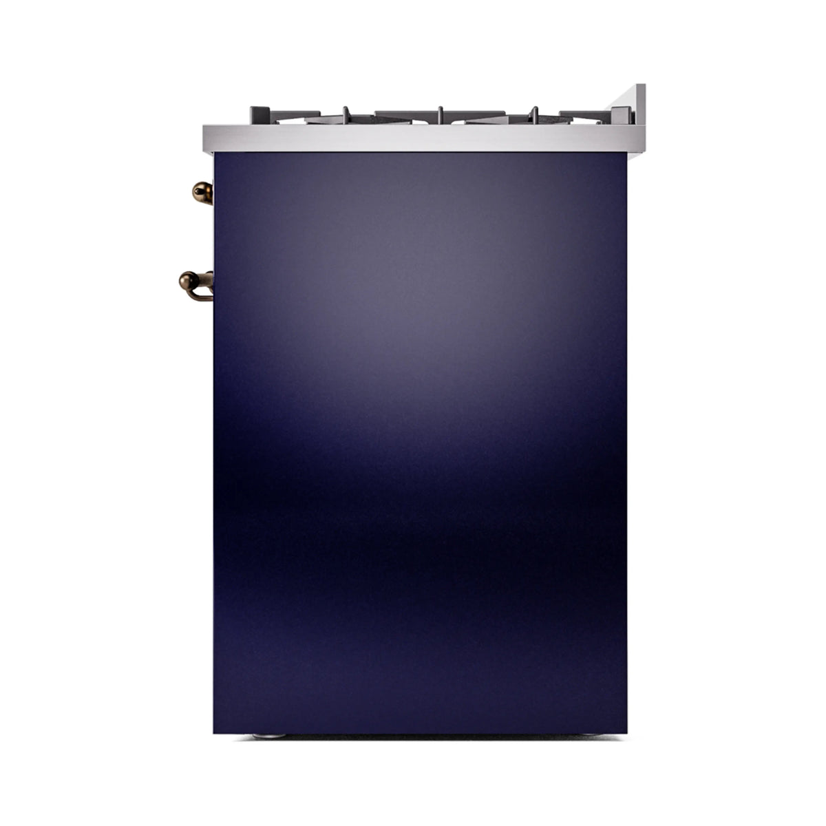 ILVE Nostalgie II 30-Inch Dual Fuel Freestanding Range in Midnight Blue with Burnished Bronze Trim (UP30NMPMBBLP)