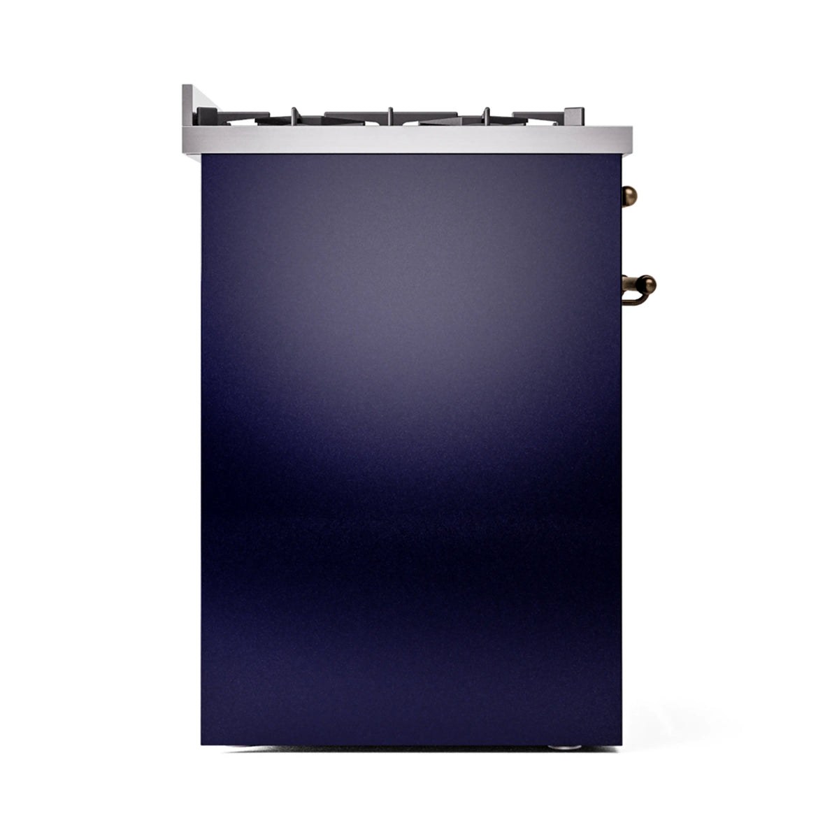 ILVE Nostalgie II 30-Inch Dual Fuel Freestanding Range in Midnight Blue with Burnished Bronze Trim (UP30NMPMBBLP)