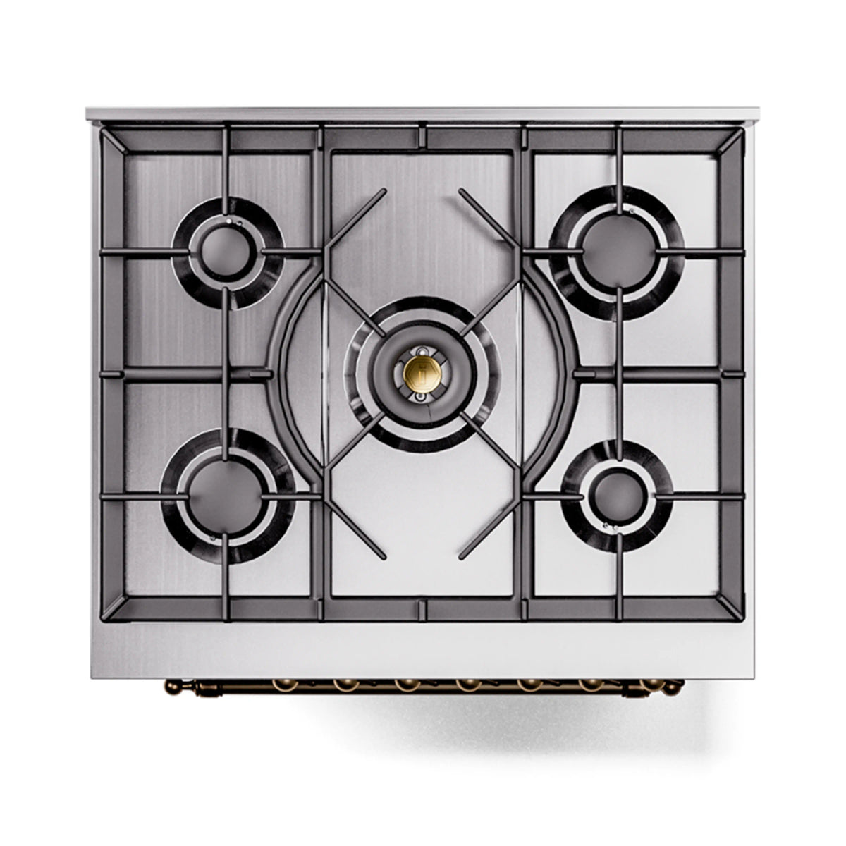 ILVE Nostalgie II 30-Inch Dual Fuel Freestanding Range in Midnight Blue with Burnished Bronze Trim (UP30NMPMBBLP)