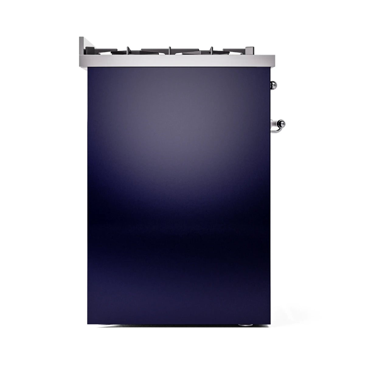 ILVE Nostalgie II 30-Inch Freestanding Natural Gas Dual Fuel Range in Midnight Blue with Chrome Trim (UP30NMPMBC)