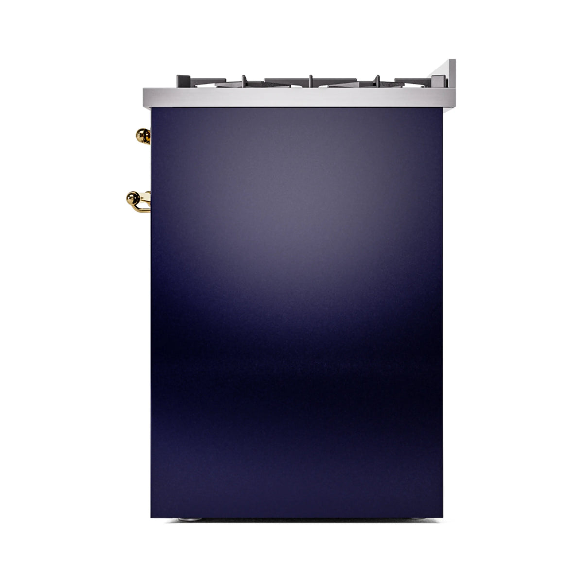 ILVE Nostalgie II 30-Inch Dual Fuel Freestanding Range in Midnight Blue with Brass Trim (UP30NMPMBGLP)