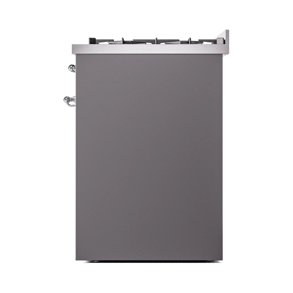 ILVE Nostalgie II 30-Inch Dual Fuel Freestanding Range in Matte Graphite with Chrome Trim (UP30NMPMGCLP)