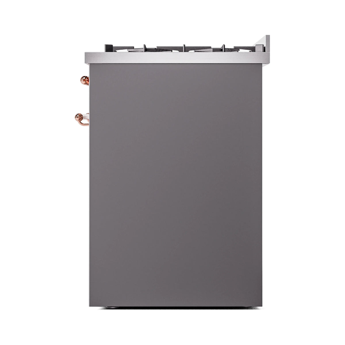 ILVE Nostalgie II 30-Inch Dual Fuel Freestanding Range in Matte Graphite with Copper Trim (UP30NMPMGPLP)