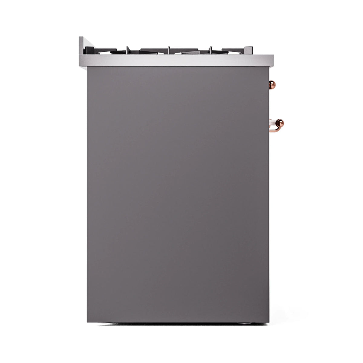 ILVE Nostalgie II 30-Inch Dual Fuel Freestanding Range in Matte Graphite with Copper Trim (UP30NMPMGPLP)