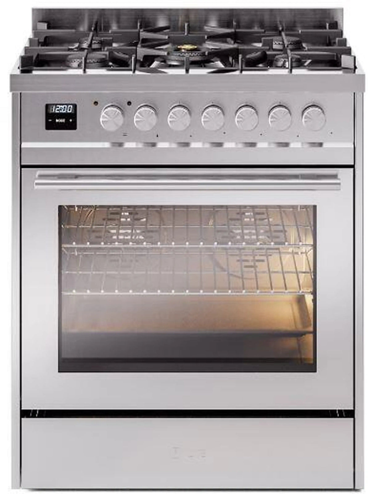 ILVE Professional Plus II 30-Inch Freestanding Propane Gas Dual Fuel Range, 5 Sealed Burners, Stainless Steel (UP30WMPSSLP)