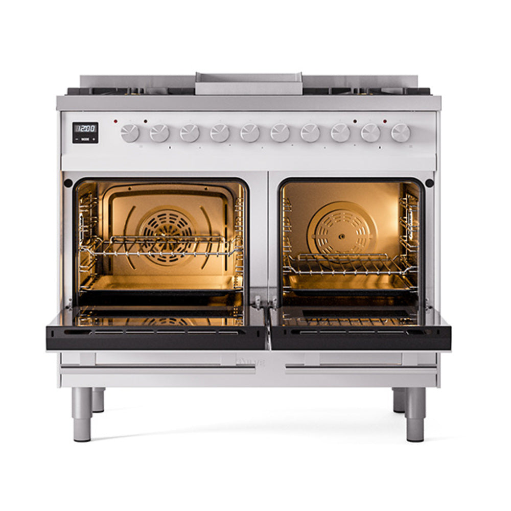 ILVE 40-inch Professional Plus II Propane Gas Dual Fuel Range with Solid Door Oven in Custom RAL (UPD40FQMPRALP)