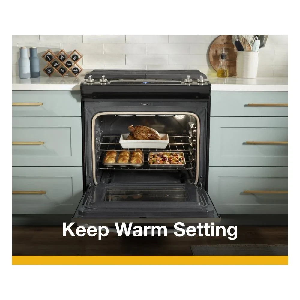 Whirlpool WEG515S0LB 5.0 Cu. Ft. Gas Range with Frozen Bake™ Technology Black