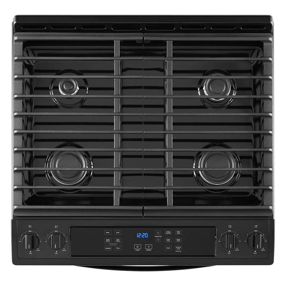 Whirlpool WEG515S0LB 5.0 Cu. Ft. Gas Range with Frozen Bake™ Technology Black
