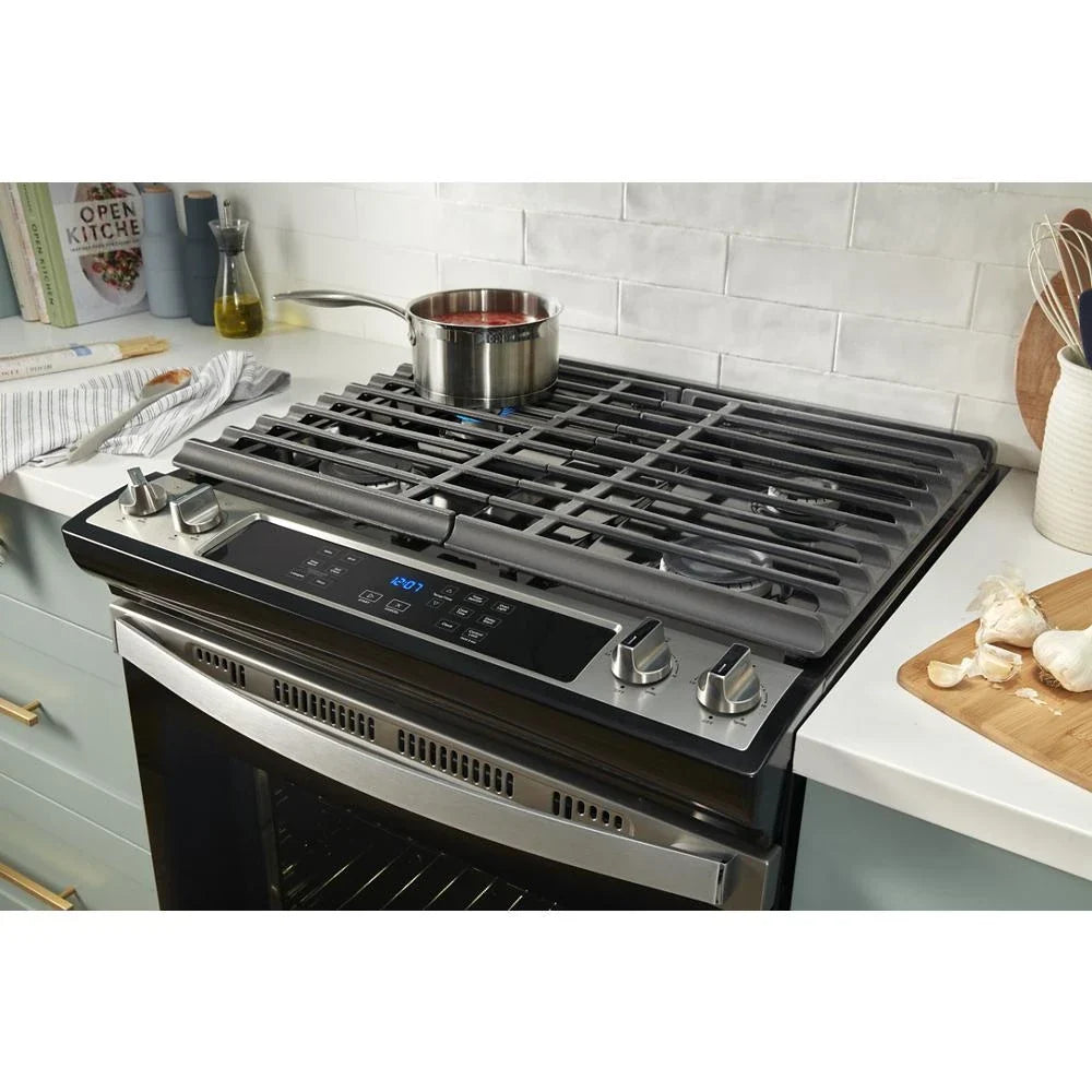 Whirlpool WEG515S0LB 5.0 Cu. Ft. Gas Range with Frozen Bake™ Technology Black