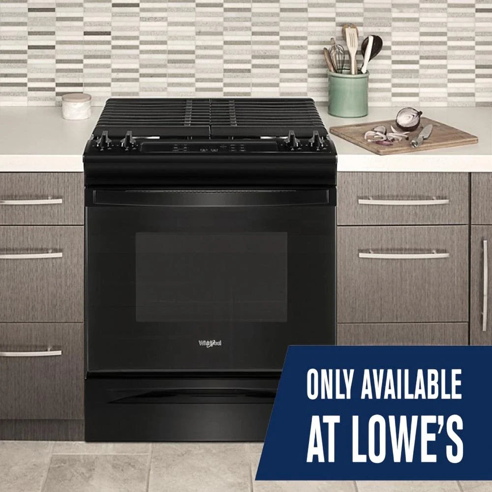 Whirlpool WEG515S0LB 5.0 Cu. Ft. Gas Range with Frozen Bake™ Technology Black