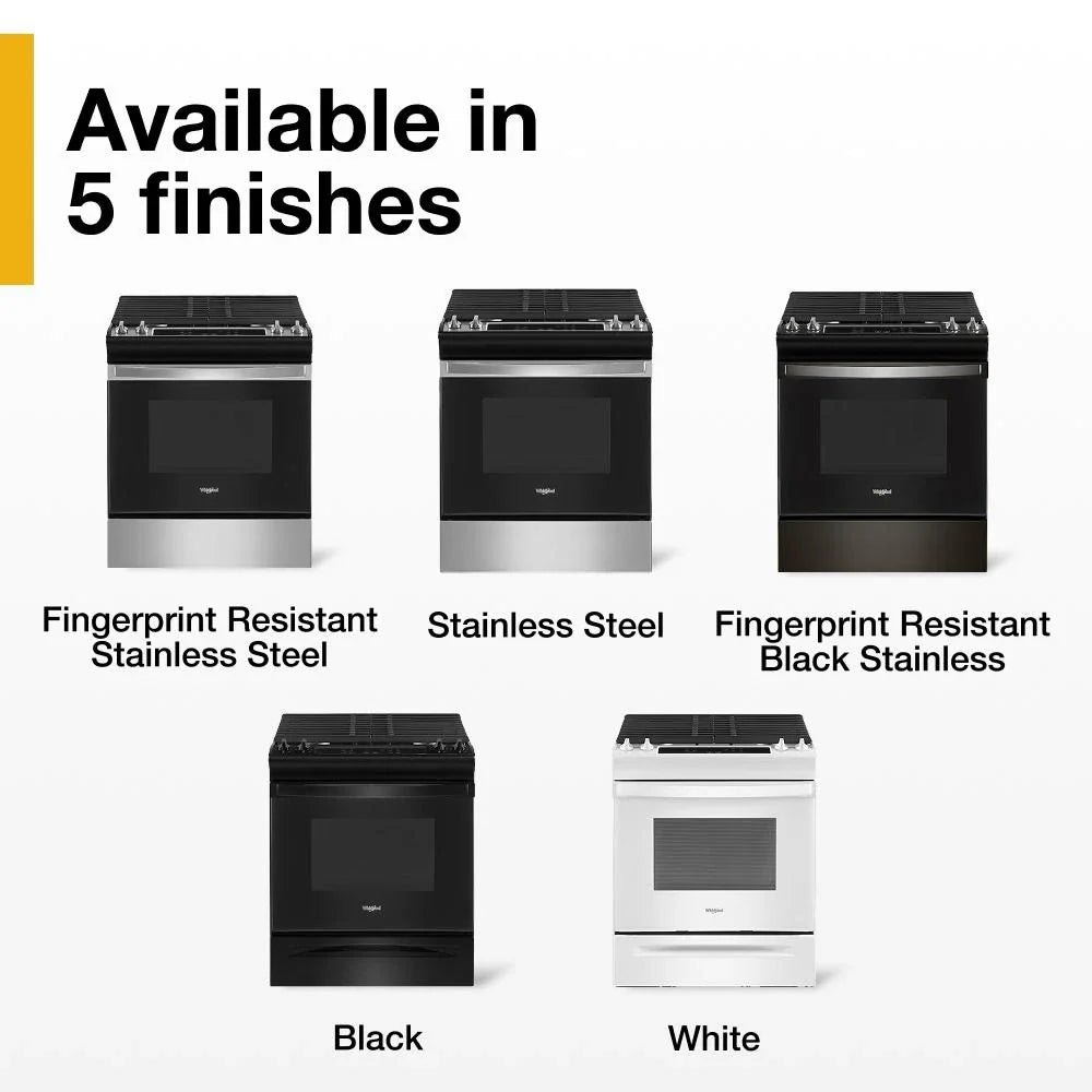 Whirlpool WEG515S0LB 5.0 Cu. Ft. Gas Range with Frozen Bake™ Technology Black