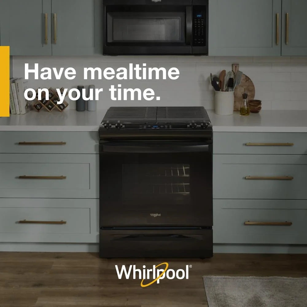 Whirlpool WEG515S0LB 5.0 Cu. Ft. Gas Range with Frozen Bake™ Technology Black