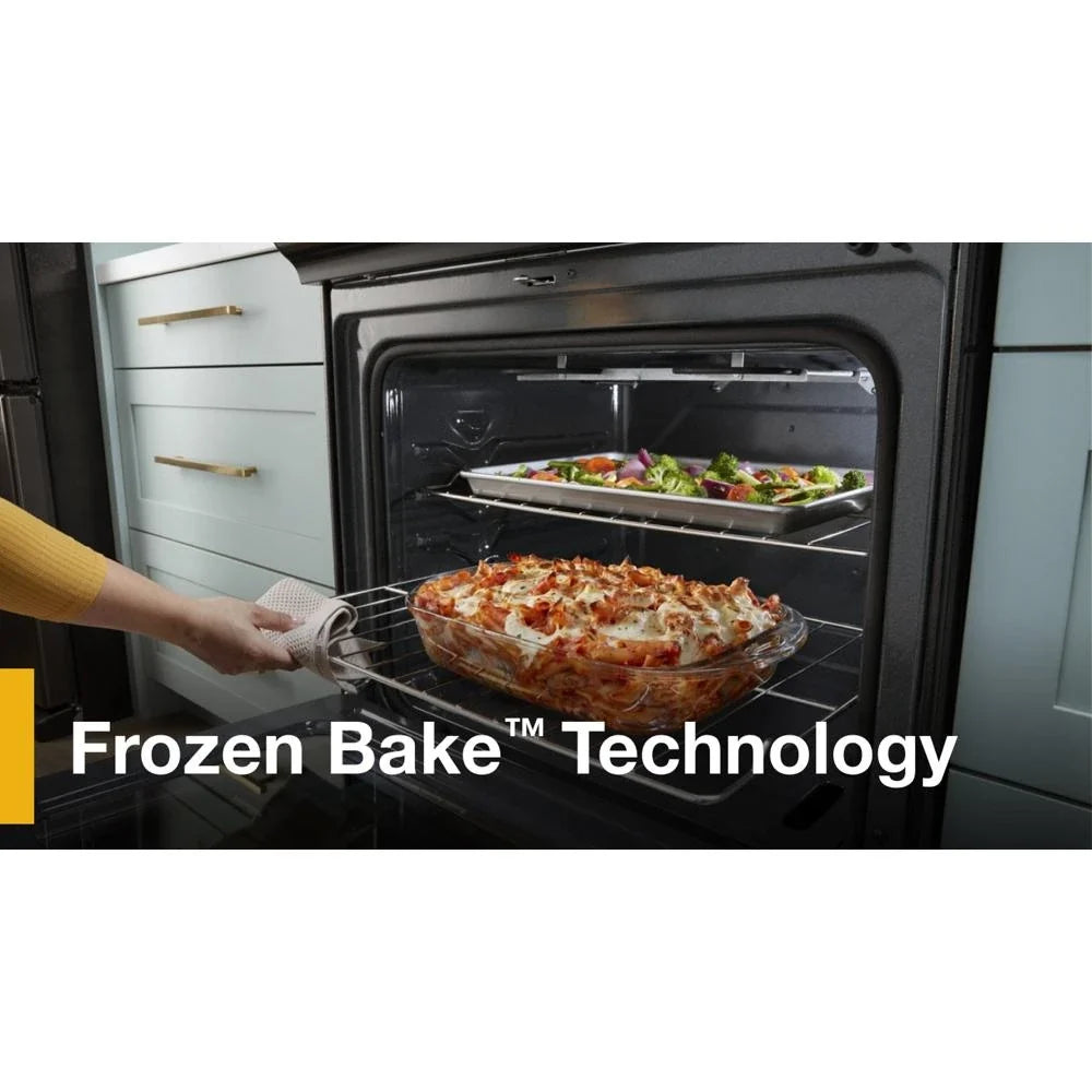 Whirlpool WEG515S0LB 5.0 Cu. Ft. Gas Range with Frozen Bake™ Technology Black