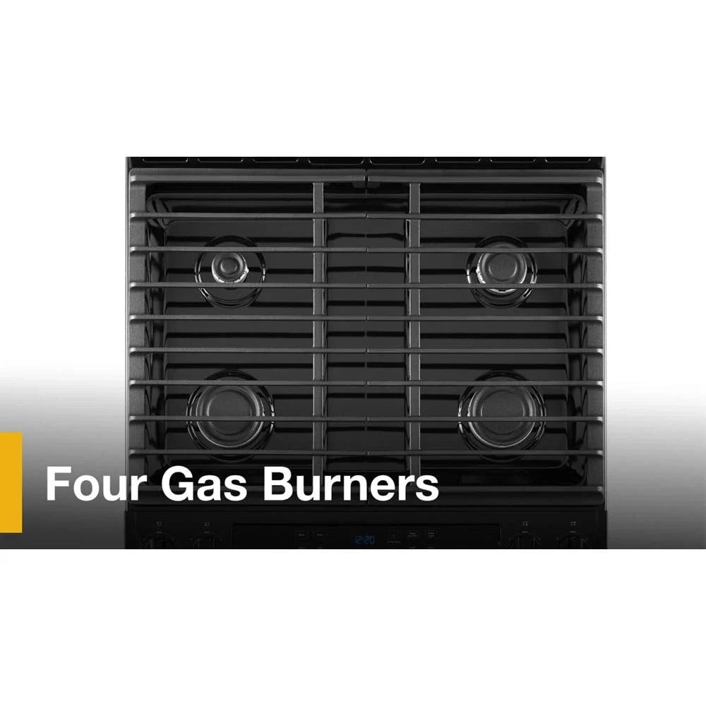 Whirlpool WEG515S0LB 5.0 Cu. Ft. Gas Range with Frozen Bake™ Technology Black