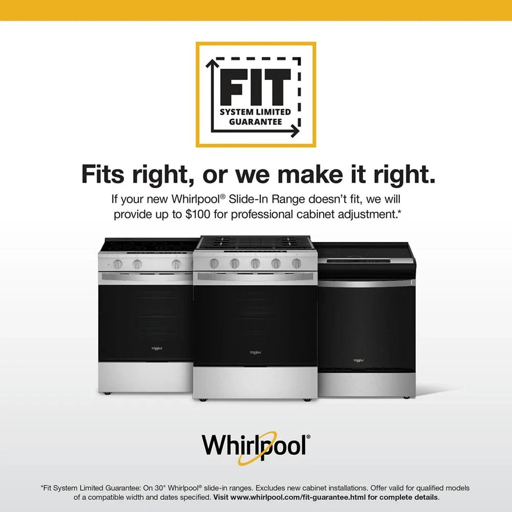 Whirlpool WEG515S0LB 5.0 Cu. Ft. Gas Range with Frozen Bake™ Technology Black