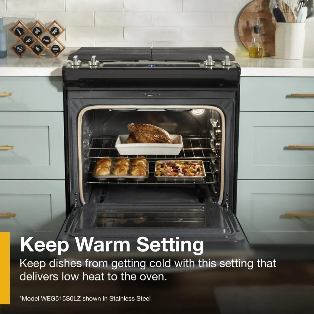 Whirlpool WEG515S0LB 5.0 Cu. Ft. Gas Range with Frozen Bake™ Technology Black