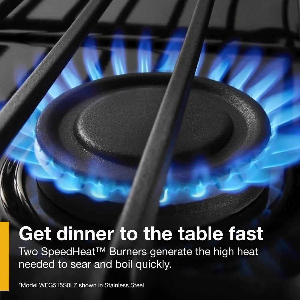 Whirlpool WEG515S0LB 5.0 Cu. Ft. Gas Range with Frozen Bake™ Technology Black