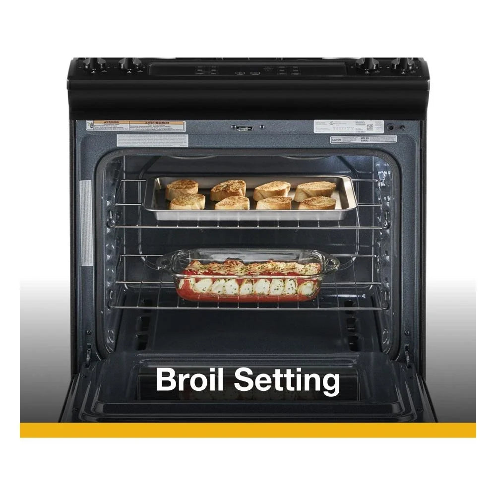 Whirlpool WEG515S0LB 5.0 Cu. Ft. Gas Range with Frozen Bake™ Technology Black