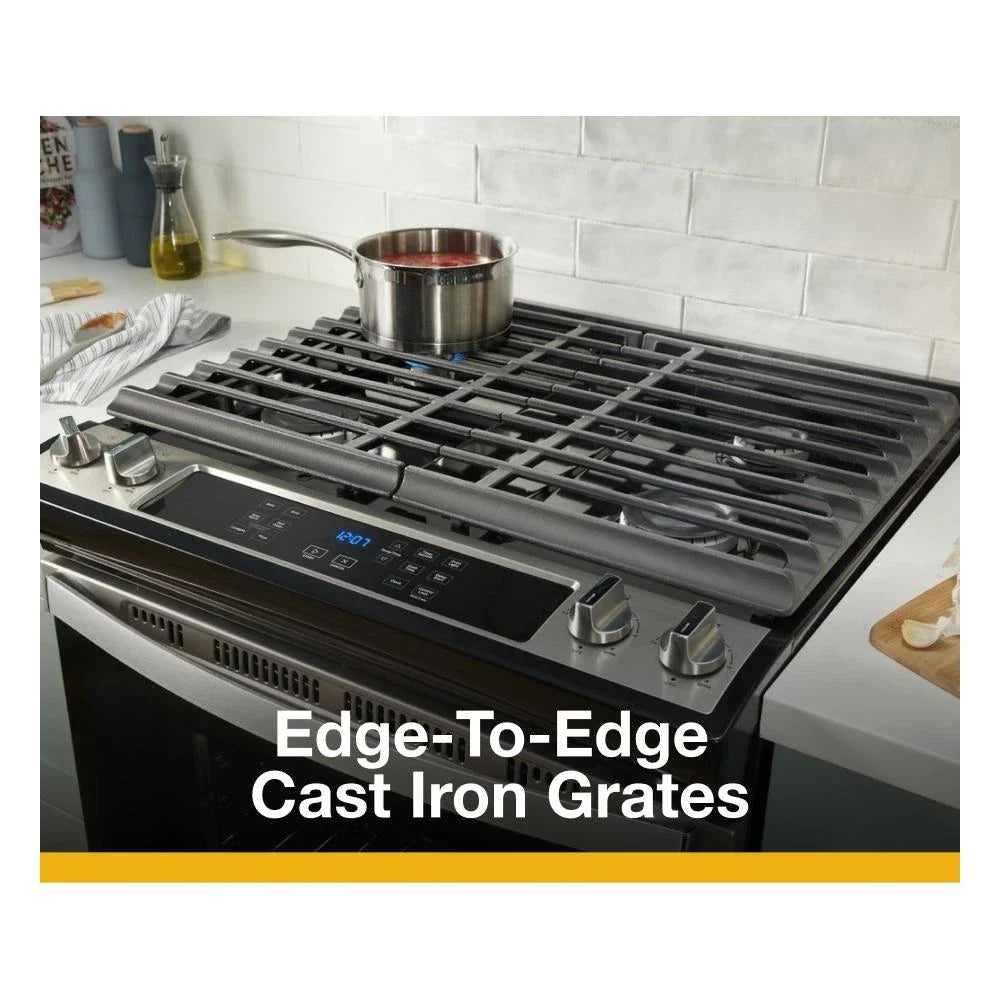 Whirlpool WEG515S0LB 5.0 Cu. Ft. Gas Range with Frozen Bake™ Technology Black