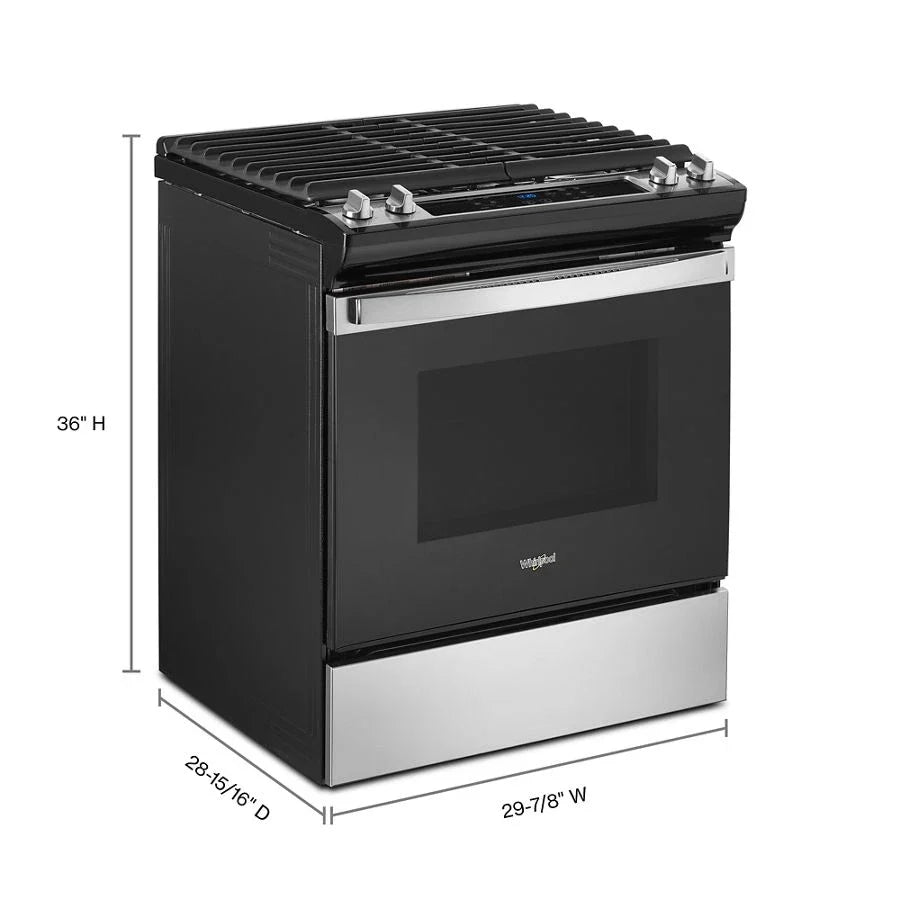 WEG515S0LS 5.0 Cu. Ft. Whirlpool® Gas Range with Frozen Bake™ Technology Stainless Steel