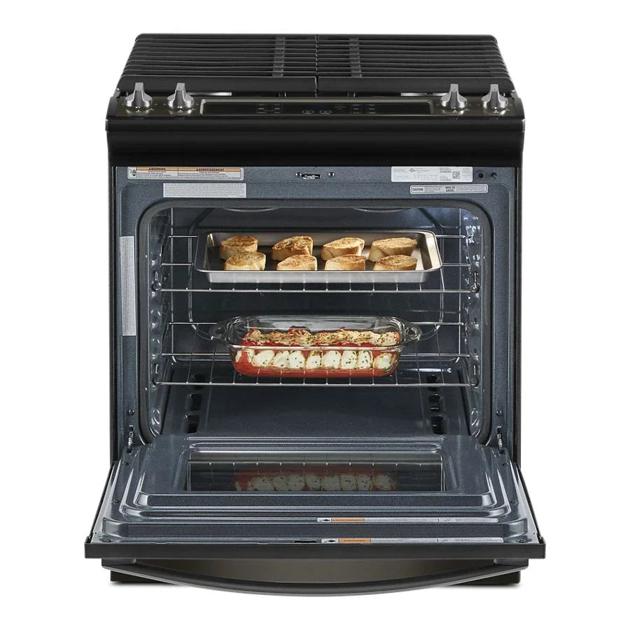 Whirlpool WEG515S0LV 5.0 Cu. Ft. Gas Range with Frozen Bake™ Technology Black Stainless