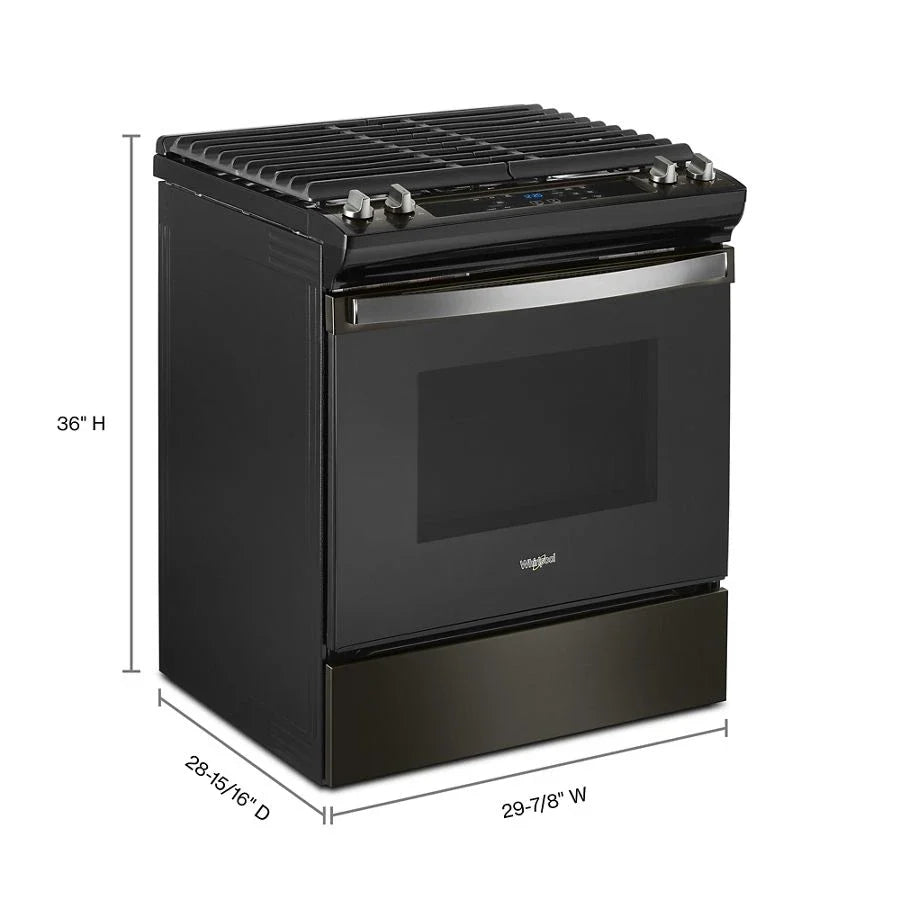 Whirlpool WEG515S0LV 5.0 Cu. Ft. Gas Range with Frozen Bake™ Technology Black Stainless