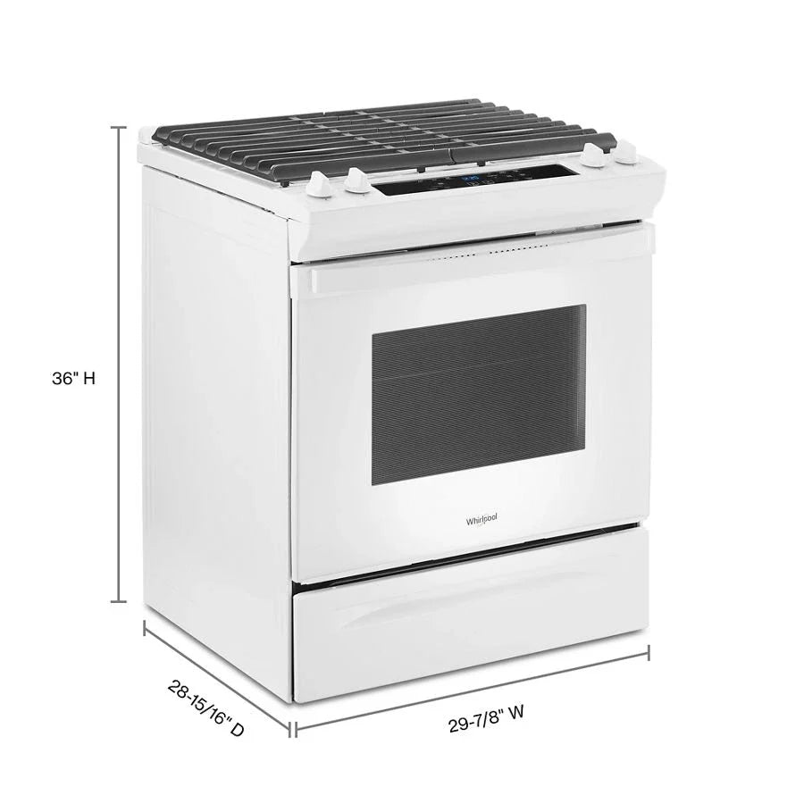 WEG515S0LW 5.0 Cu. Ft. Whirlpool® Gas Range with Frozen Bake™ Technology White
