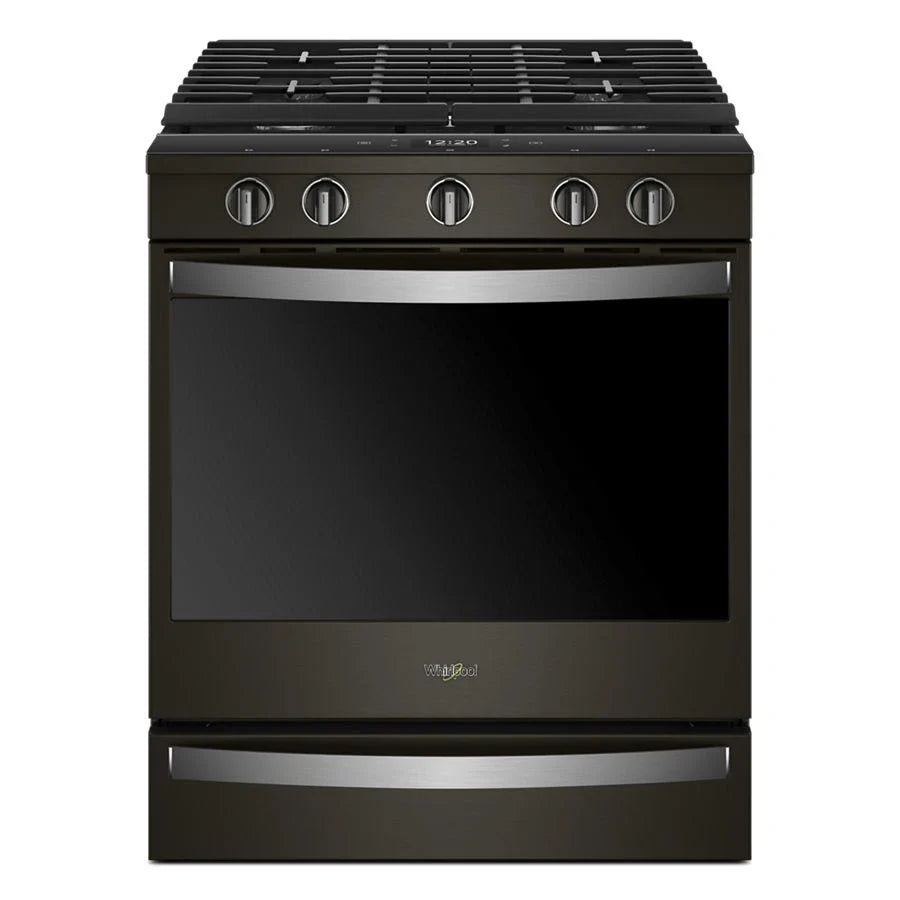 Whirlpool WEG750H0HV 5.8 cu. ft. Smart Slide-in Gas Range with Air Fry, when Connected Black Stainless