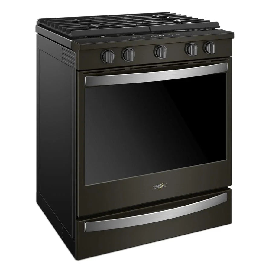 Whirlpool WEG750H0HV 5.8 cu. ft. Smart Slide-in Gas Range with Air Fry, when Connected Black Stainless