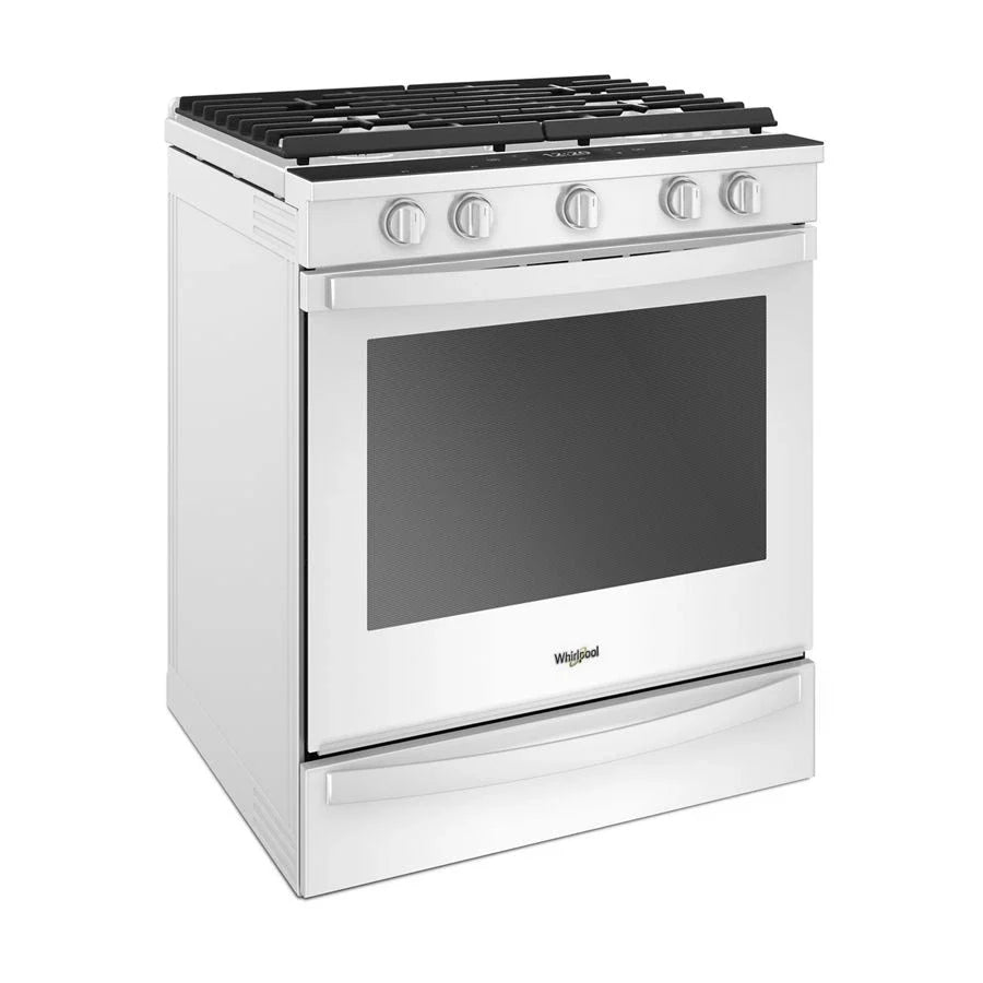 Whirlpool WEG750H0HW 5.8 Cu. Ft. Smart Slide-in Gas Range With Air Fry, When Connected White