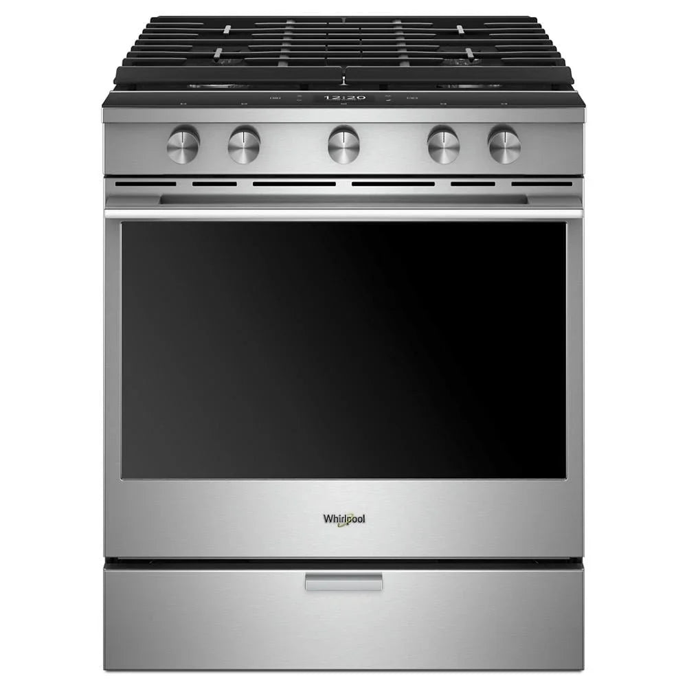 Whirlpool WEGA25H0HZ 5.8 cu. ft. Smart Slide-in Gas Range with EZ-2-Lift™ Hinged Cast-Iron Grates Fingerprint Resistant Stainless Steel
