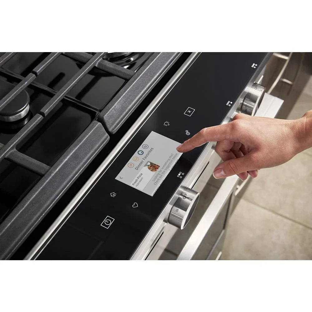 Whirlpool WEGA25H0HZ 5.8 cu. ft. Smart Slide-in Gas Range with EZ-2-Lift™ Hinged Cast-Iron Grates Fingerprint Resistant Stainless Steel