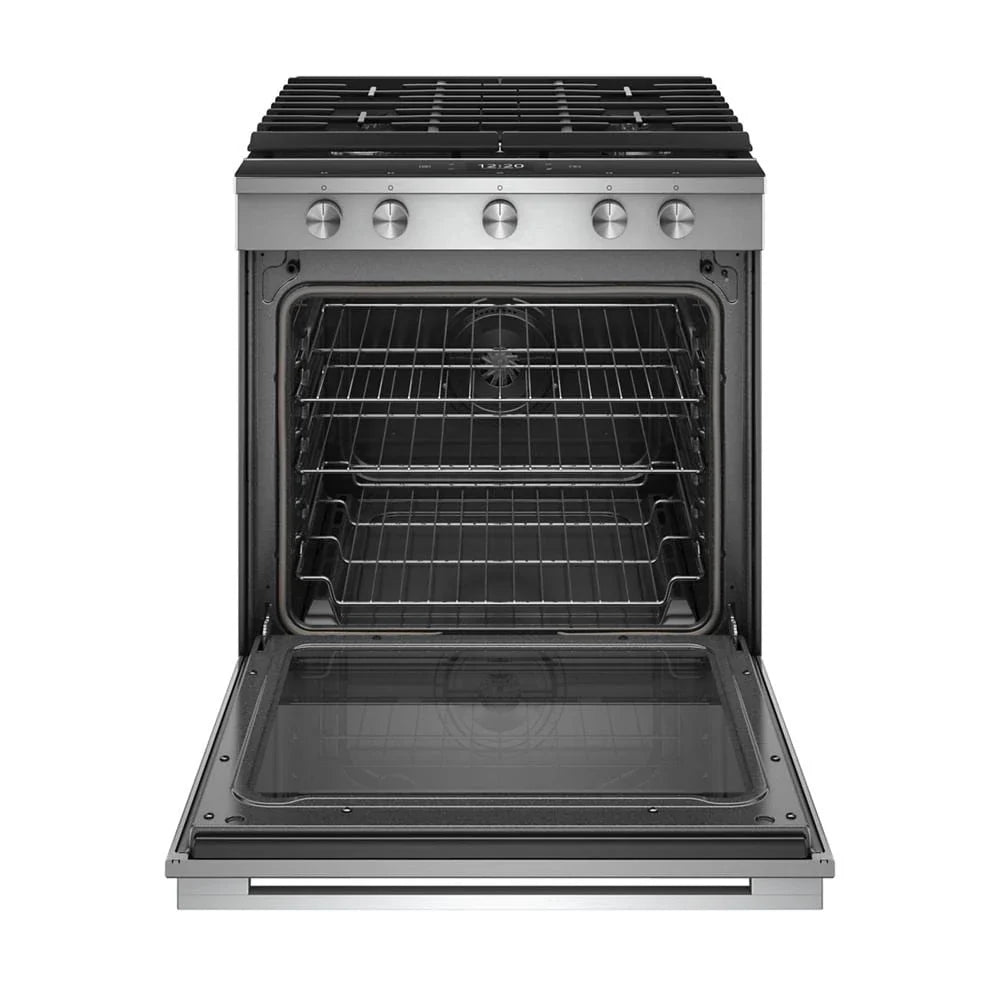 Whirlpool WEGA25H0HZ 5.8 cu. ft. Smart Slide-in Gas Range with EZ-2-Lift™ Hinged Cast-Iron Grates Fingerprint Resistant Stainless Steel