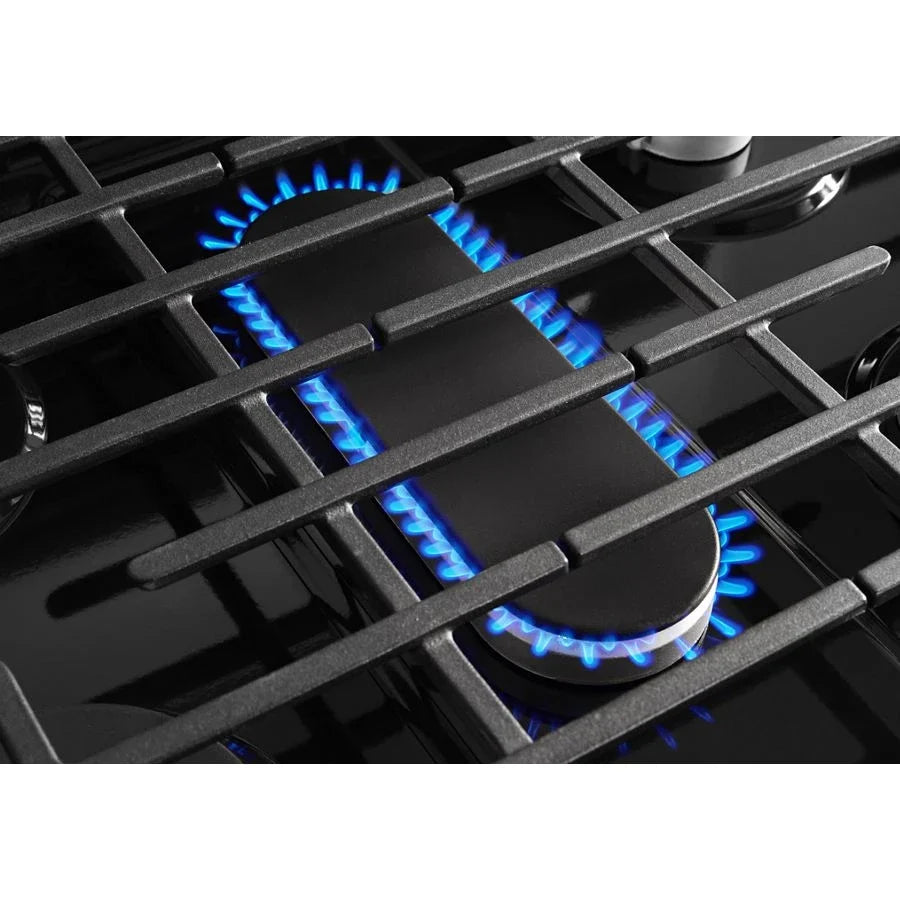 Whirlpool WFG505M0MB 5.1 Cu. Ft. Freestanding Gas Range with Edge to Edge Cooktop Black