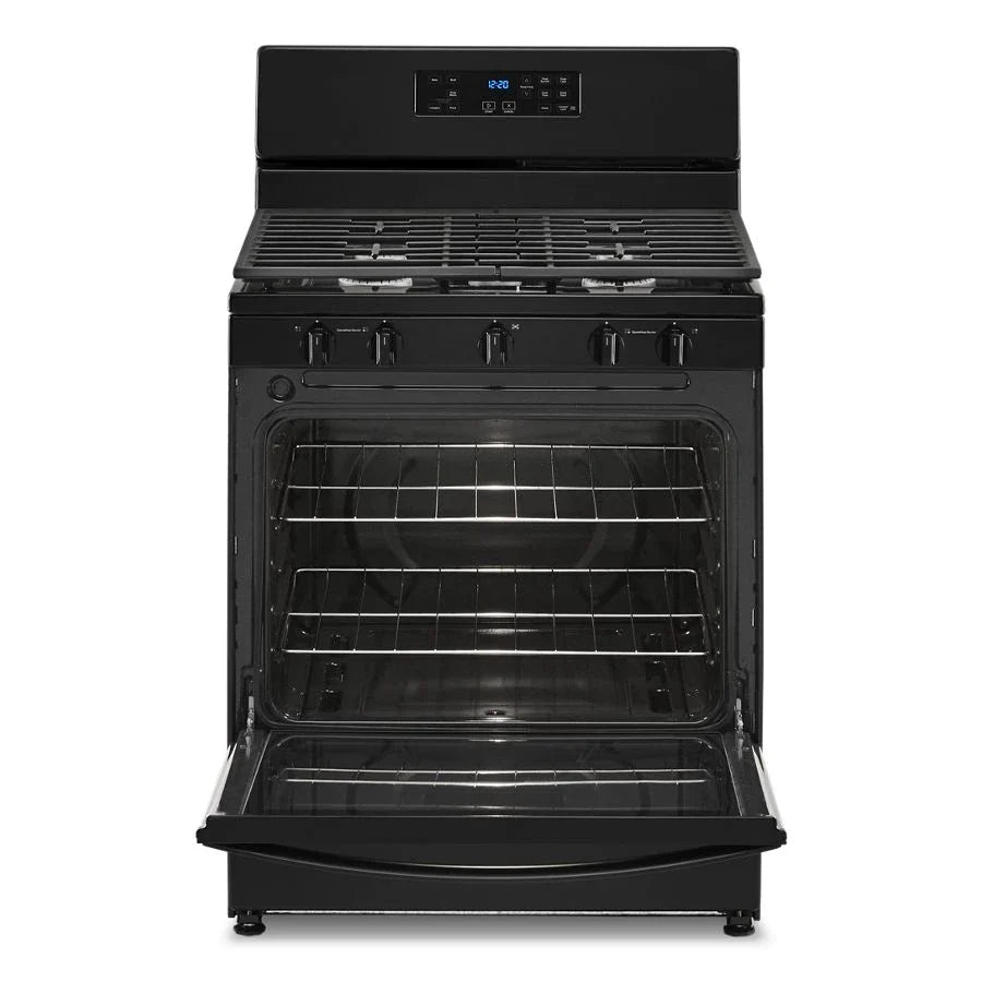 Whirlpool WFG505M0MB 5.1 Cu. Ft. Freestanding Gas Range with Edge to Edge Cooktop Black