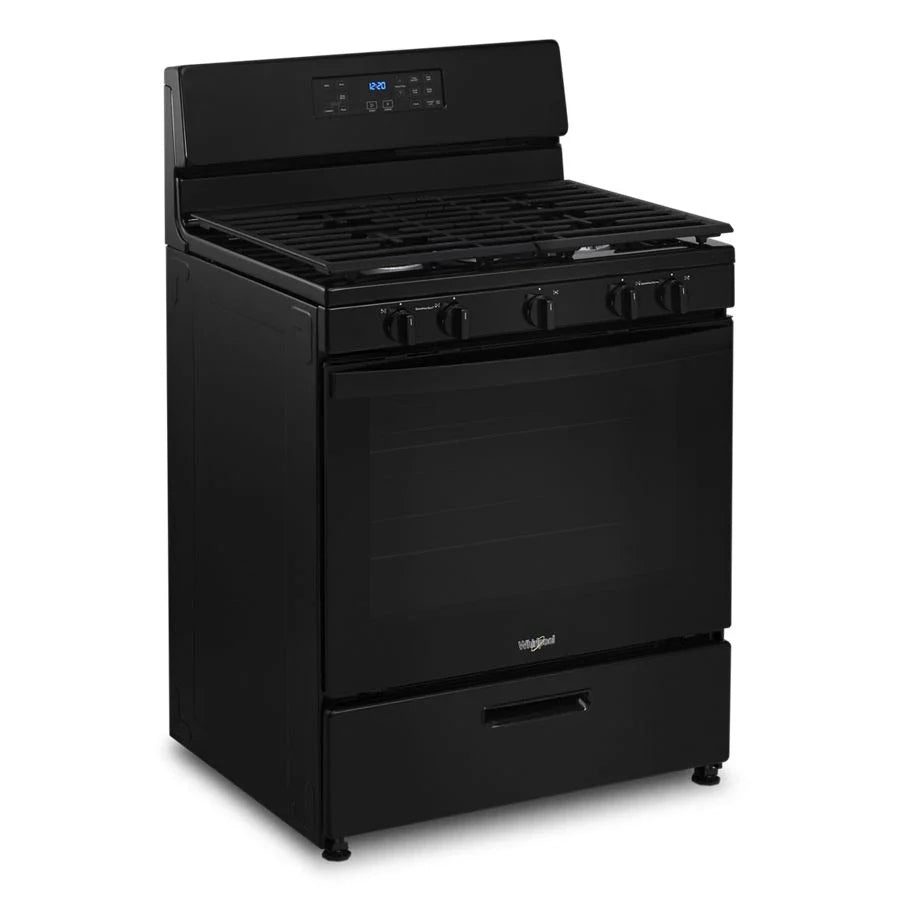 Whirlpool WFG505M0MB 5.1 Cu. Ft. Freestanding Gas Range with Edge to Edge Cooktop Black