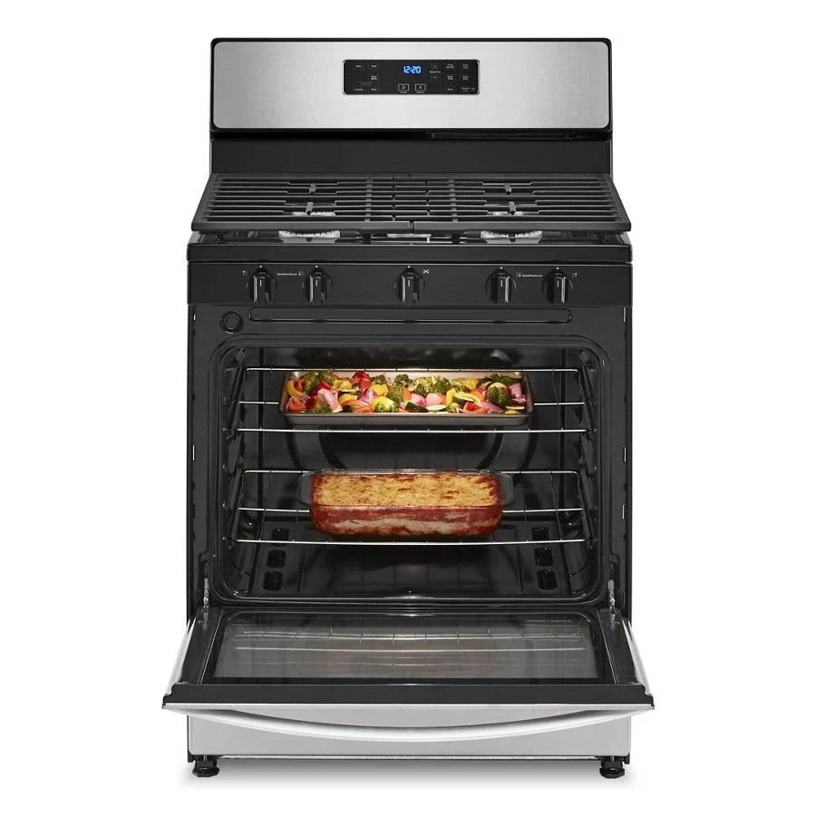 Whirlpool WFG505M0MS 5.1 Cu. Ft. Freestanding Gas Range with Edge to Edge Cooktop Stainless Steel