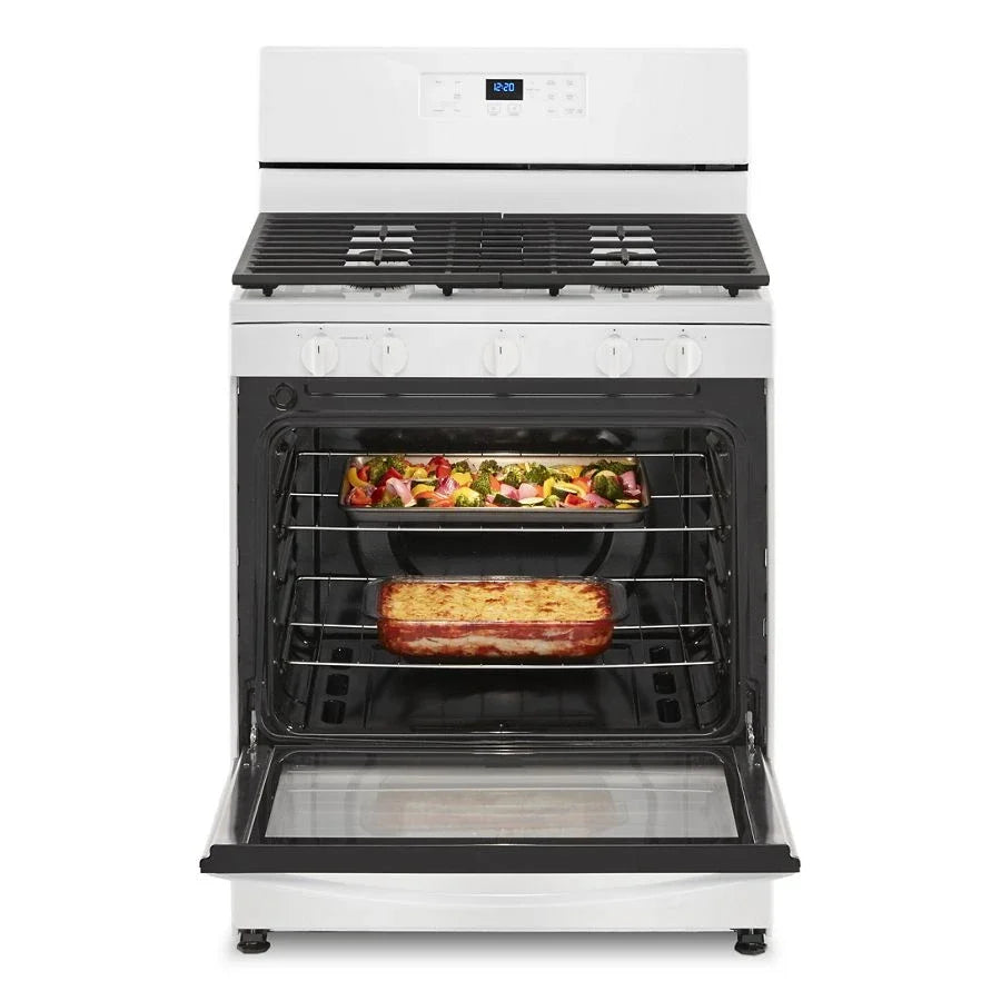 Whirlpool WFG505M0MW 5.1 Cu. Ft. Freestanding Gas Range with Edge to Edge Cooktop White