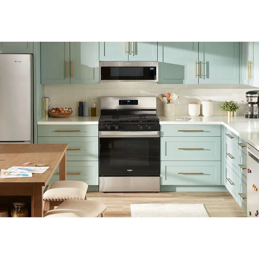 Whirlpool WFGS3530RS 30-inch Self Clean Gas Range with No Preheat Mode Stainless Steel