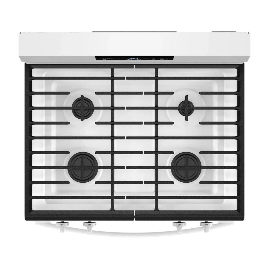 Whirlpool WFGS3530RW 30-inch Self Clean Gas Range with No Preheat Mode White