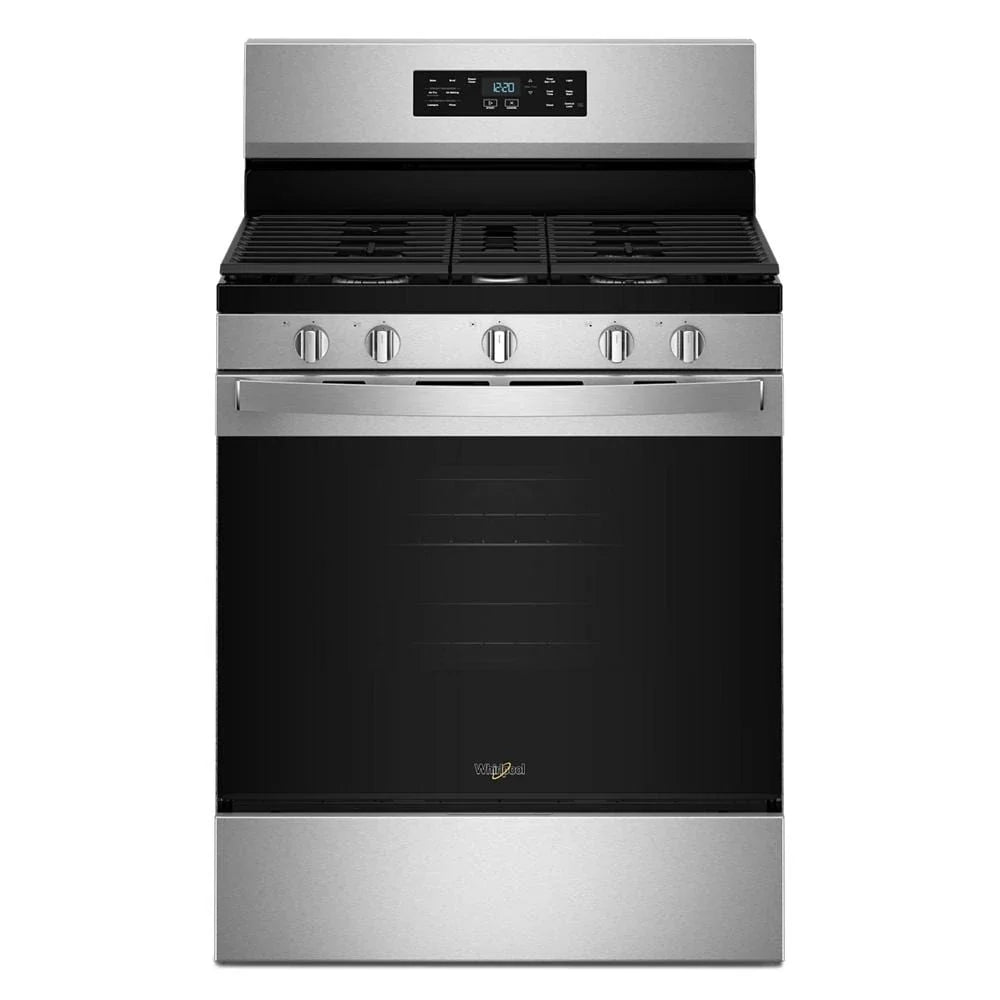 Whirlpool WFGS4530SS 30-inch Gas Range with Air Cooking Technology and Steam Clean Stainless Steel