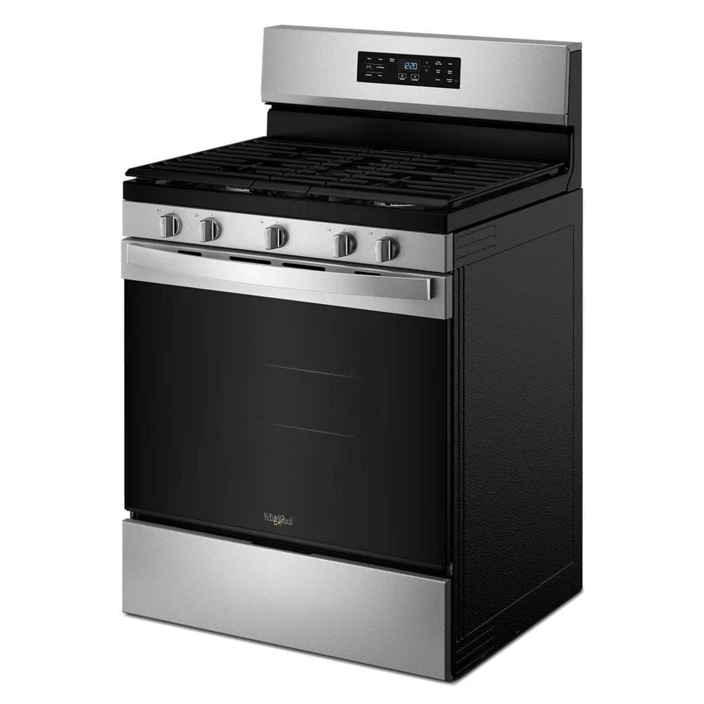 Whirlpool WFGS4530SS 30-inch Gas Range with Air Cooking Technology and Steam Clean Stainless Steel