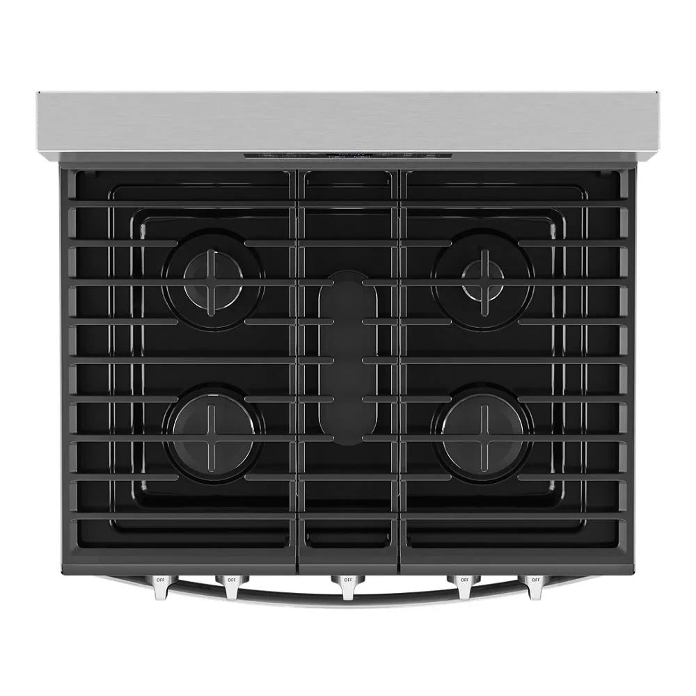 Whirlpool WFGS4530SS 30-inch Gas Range with Air Cooking Technology and Steam Clean Stainless Steel