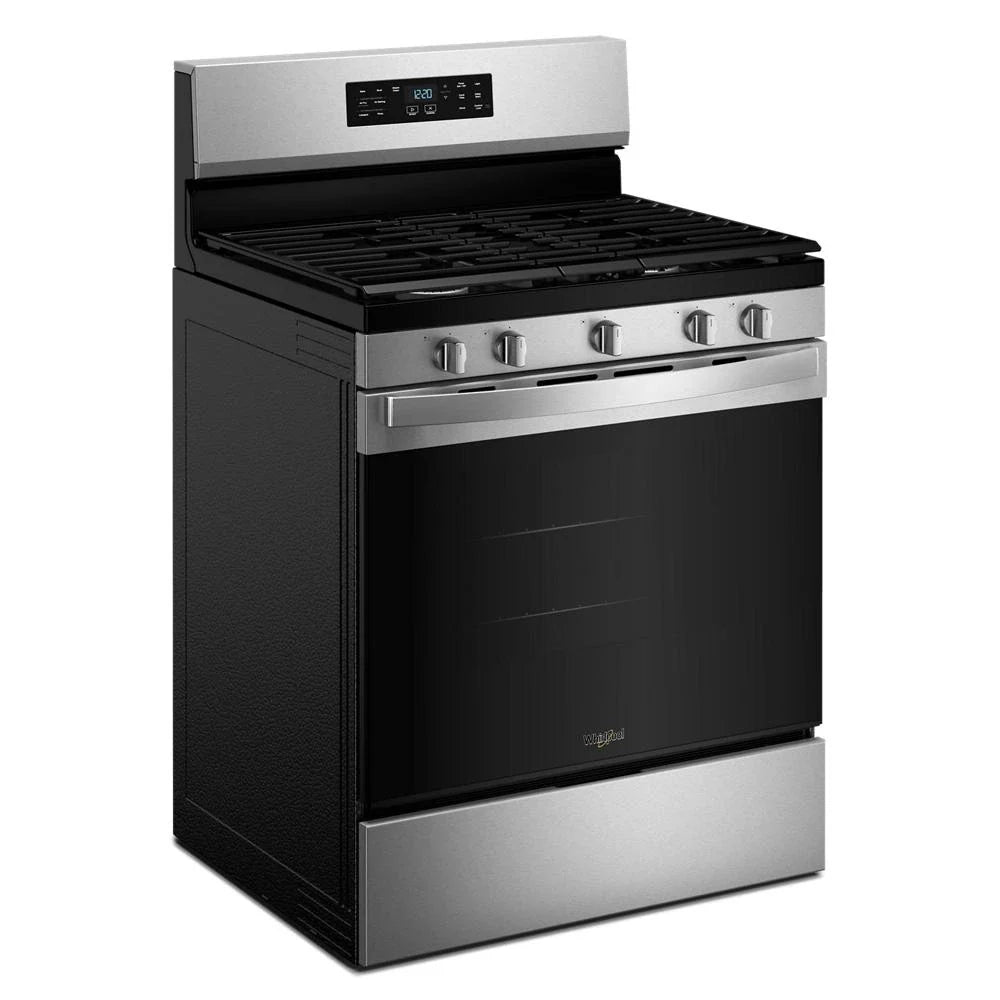 Whirlpool WFGS4530SS 30-inch Gas Range with Air Cooking Technology and Steam Clean Stainless Steel
